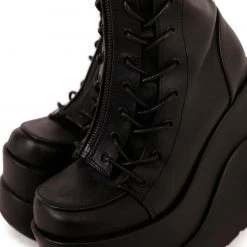 Demonia Through The Dark Vegan Leather Boots