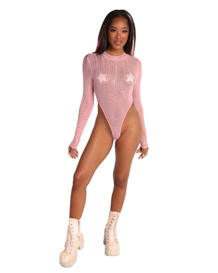 Hot & Delicious Black Bead Clothing Down If U Are Long Sleeve Bodysuit 3 Hot & Delicious Black Bead Clothing Down If U Are Long Sleeve Bodysuit