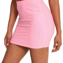 Hot & Delicious Black Bead Ever Sparkling Rhinestone Mini Skirt 8 Hot & Delicious Black Bead Ever Sparkling Rhinestone Mini Skirt