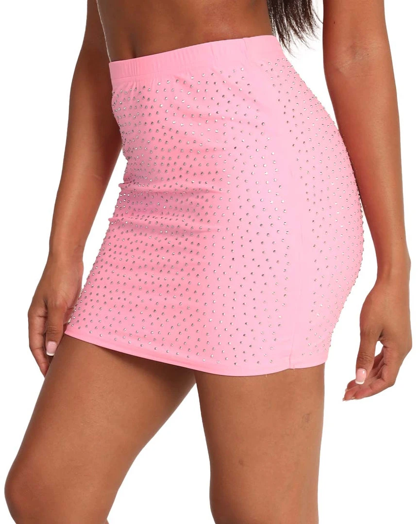 Hot & Delicious Black Bead Ever Sparkling Rhinestone Mini Skirt 4 Hot & Delicious Black Bead Ever Sparkling Rhinestone Mini Skirt