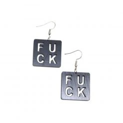 Ana Accessories F-U-C-K Dangling Earrings