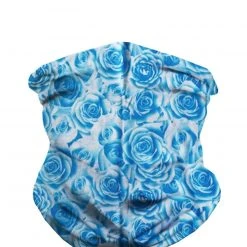 INTO THE AM Field Of Roses Seamless Mask Bandana - Blue Masks & Bandanas