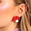 Girly Finding Alice Mushroom Stud Earrings Accessories
