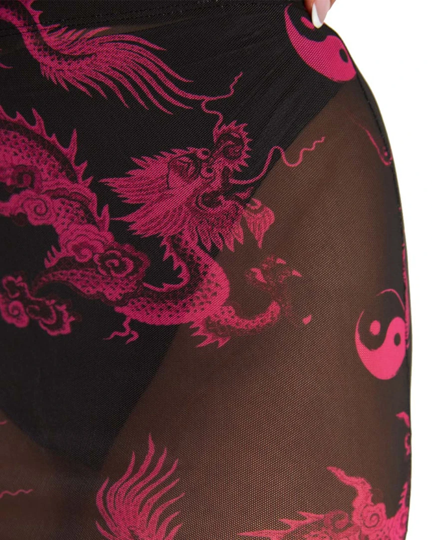 Rock & Rose Finding Balance Yin Yang Mesh Mini Skirt Clothing 2 Rock & Rose Finding Balance Yin Yang Mesh Mini Skirt Clothing