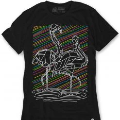 INTO THE AM Tops & Outerwear Fractal Flamingos Glow-in-the-Dark Tee