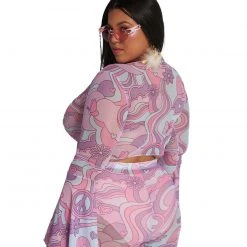 Cherry Mellow, Inc. Clothing Free Spirit Cutie Mesh Longsleeve Top