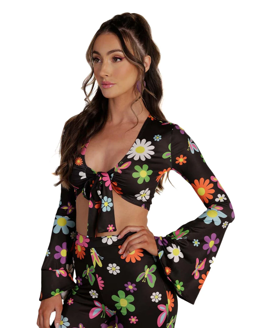 Cherry Mellow, Inc. Groovy Avenue Front-Tie Top Clothing 7 Cherry Mellow, Inc. Groovy Avenue Front-Tie Top Clothing