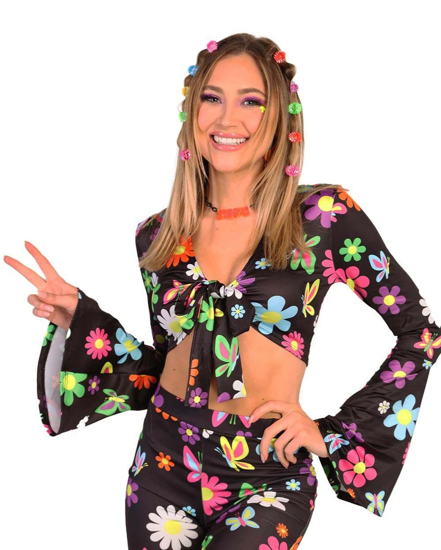 Cherry Mellow, Inc. Groovy Avenue Front-Tie Top Clothing 1 Cherry Mellow, Inc. Groovy Avenue Front-Tie Top Clothing