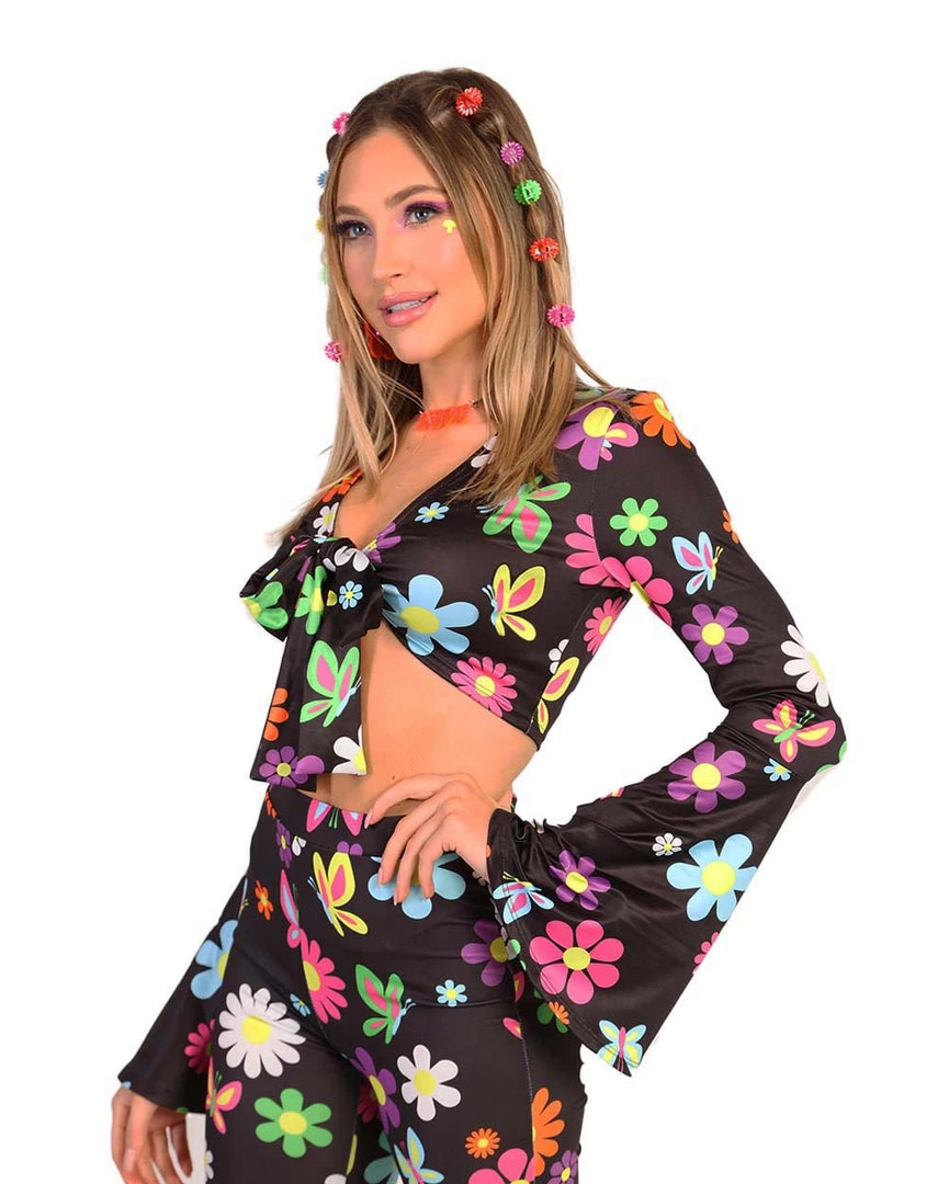Cherry Mellow, Inc. Groovy Avenue Front-Tie Top Clothing 2 Cherry Mellow, Inc. Groovy Avenue Front-Tie Top Clothing