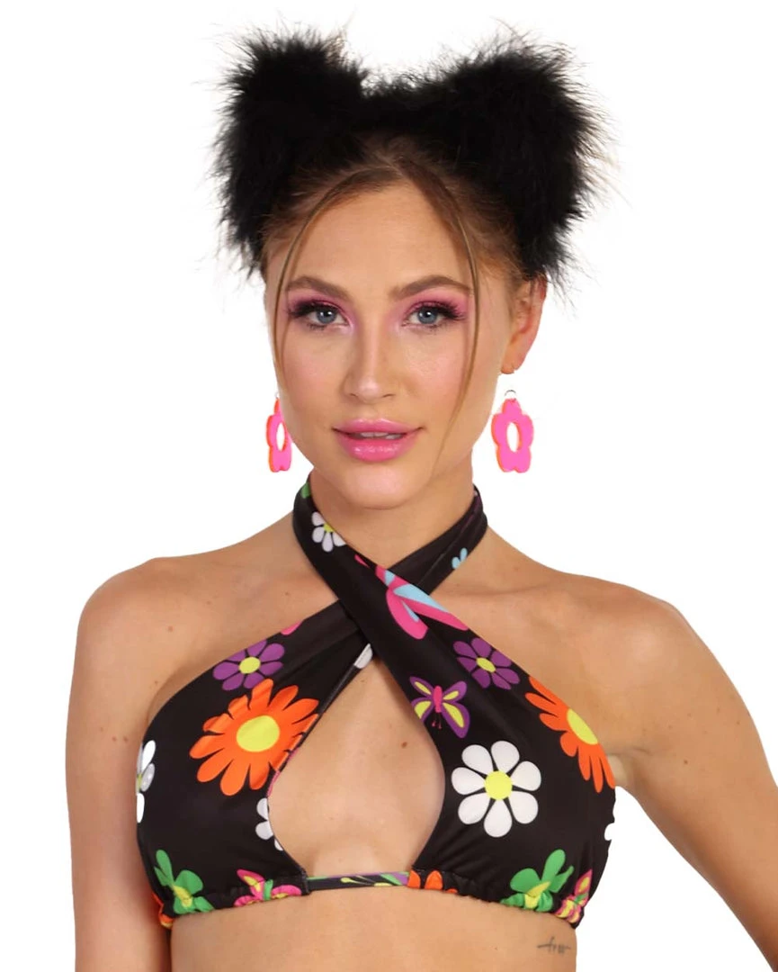 Cherry Mellow, Inc. Groovy Avenue Halter Wrap Top 1 Cherry Mellow, Inc. Groovy Avenue Halter Wrap Top