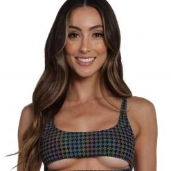 Dippin Daisies Tops Groovy BB Reflective Underboob Top