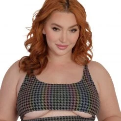 Dippin Daisies Tops Groovy BB Reflective Underboob Top