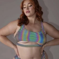 Dippin Daisies Tops Groovy BB Reflective Underboob Top