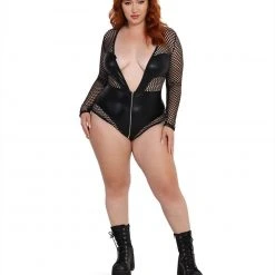 Music Legs Hot Like Hell Plunging Bodysuit Bodysuits & One-Pieces