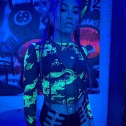 Rock & Rose Dragon Secrets Cropped Long Sleeve Tops 20 Rock & Rose Dragon Secrets Cropped Long Sleeve Tops