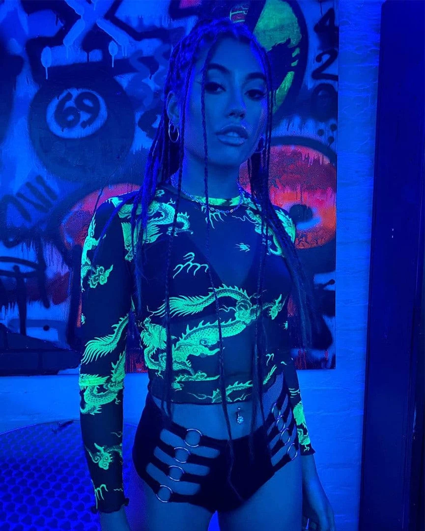 Rock & Rose Dragon Secrets Cropped Long Sleeve Tops 9 Rock & Rose Dragon Secrets Cropped Long Sleeve Tops