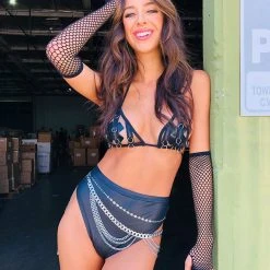 OhYes Tops Ring Around The Dance Floor Mesh Wrap Around Top