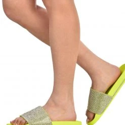 Legend Footwear Icy Girl Rhinestone Slides Shoes