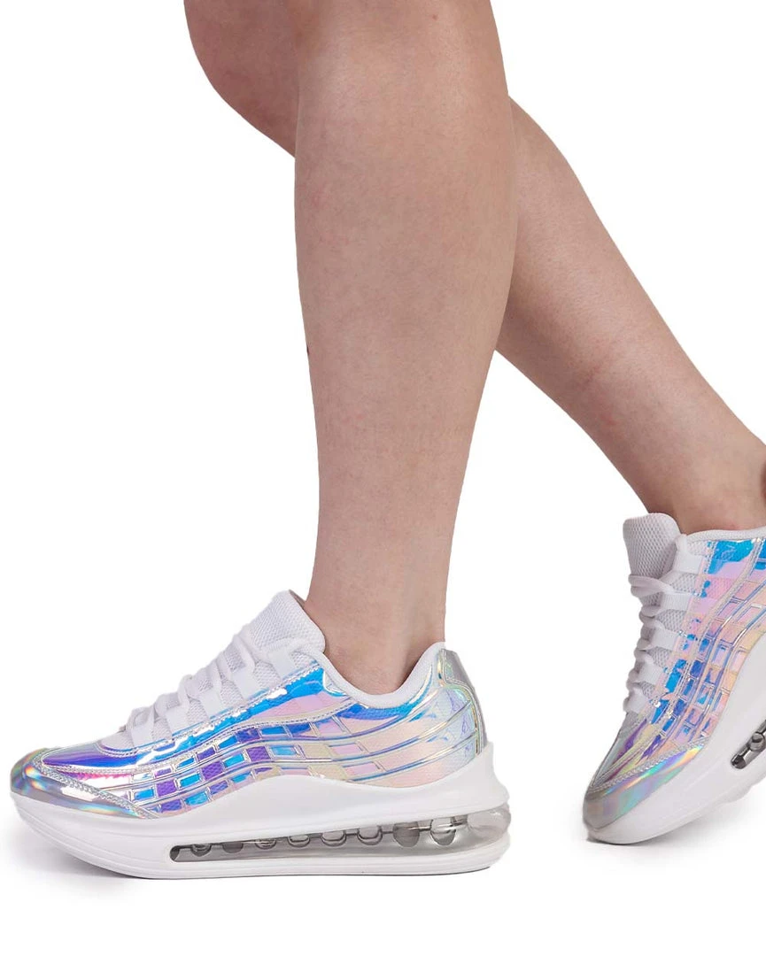 Berness Icy Holo Lace Up Sneakers Shoes 1 Berness Icy Holo Lace Up Sneakers Shoes