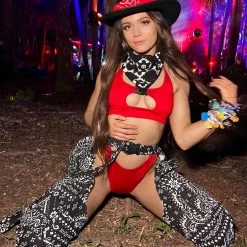 Hot & Delicious Black Bead Paisley Frenzy Speed Clasp Chaps Clothing