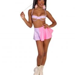 OhYes Clothing In Charge Of Looks Vinyl Underboob Top