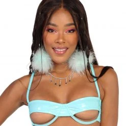 OhYes Clothing In Charge Of Looks Vinyl Underboob Top