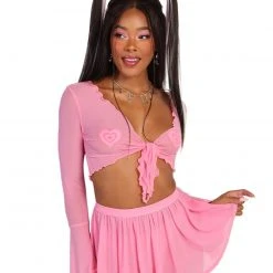 OhYes Clothing Infinite Daze Ruffle Tie-Front Top