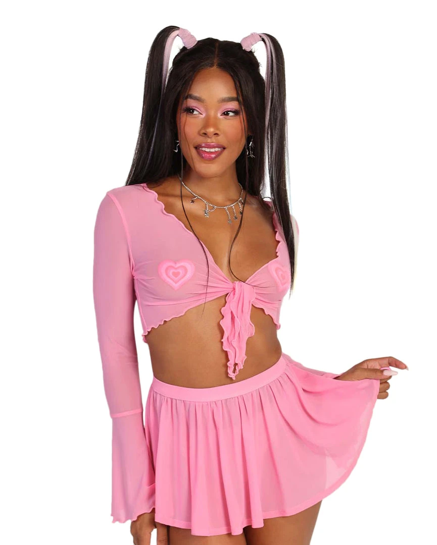 OhYes Clothing Infinite Daze Ruffle Tie-Front Top 1 OhYes Clothing Infinite Daze Ruffle Tie-Front Top