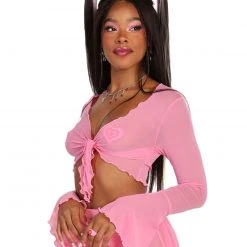 OhYes Clothing Infinite Daze Ruffle Tie-Front Top