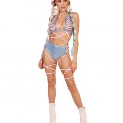 J. Valentine X IHR Milky Way Holo Lace Up Bottoms Clothing 8 J. Valentine X IHR Milky Way Holo Lace Up Bottoms Clothing