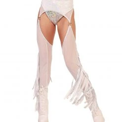 J. Valentine Ride It Out Fringe Mesh Chaps Clothing