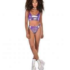 J. Valentine Purple Haze High Cut Booty Shorts