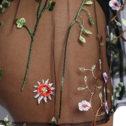 OhYes Lace Flowerfields Mesh Mini Skirt Bottoms