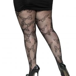 Leg Avenue Pretty Please Butterfly Fishnet Tights Plus