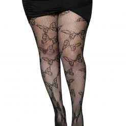 Leg Avenue Pretty Please Butterfly Fishnet Tights Plus