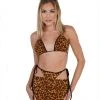 One By One Apparel Dresses & Sets Leopard Print Two Piece Skirt Set