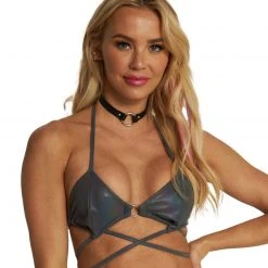 OhYes Clothing Lights Down Low Reflective Wrap Around Top