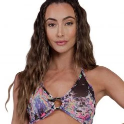 Day G Liquid Tripp Mesh Halter O-Ring Halter Top