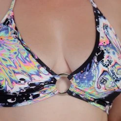 Day G Liquid Tripp O-Ring Halter Crop Top Clothing