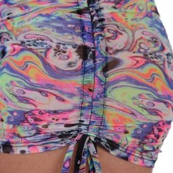 Day G Clothing Liquid Tripp Side Ruched Mesh Mini Skirt