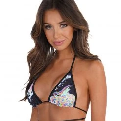Day G Liquid Tripp Wrap Around Bikini Top Tops