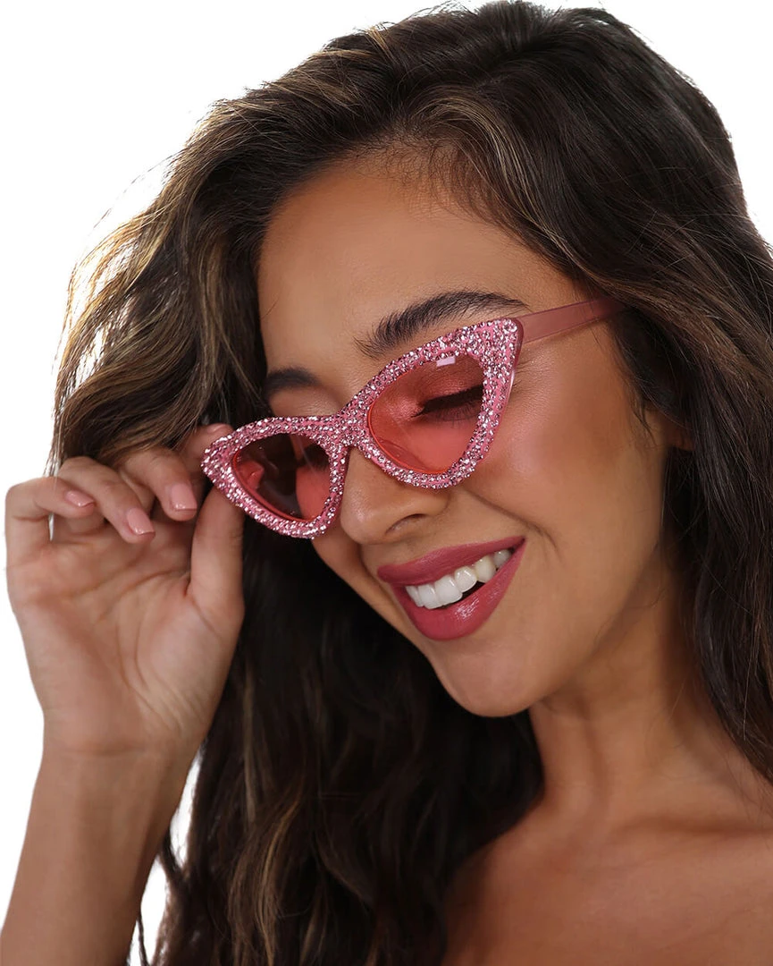 Ole Accessories Livin' The Glam Life Rhinestone Cat Eye Sunglasses 2 Ole Accessories Livin' The Glam Life Rhinestone Cat Eye Sunglasses