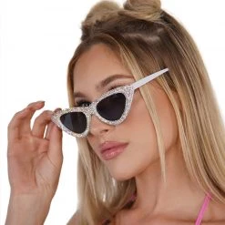 Ole Accessories Livin' The Glam Life Rhinestone Cat Eye Sunglasses 7 Ole Accessories Livin' The Glam Life Rhinestone Cat Eye Sunglasses