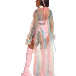 Hot & Delicious Black Bead New Arrivals Lover Mesh Ruffled Cover Up