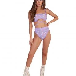 Rolita Couture Lunita X IHR Ultra Violet Euphoric Wrap Top Clothing