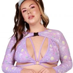 Rolita Couture Clothing Lunita X IHR Ultra Violet Ultra Crop Top 26 Rolita Couture Clothing Lunita X IHR Ultra Violet Ultra Crop Top