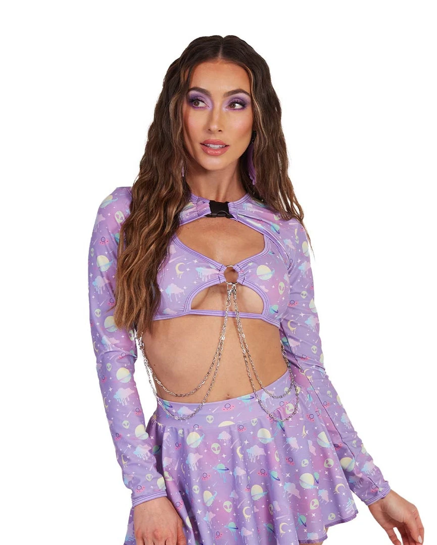 Rolita Couture Clothing Lunita X IHR Ultra Violet Ultra Crop Top 1 Rolita Couture Clothing Lunita X IHR Ultra Violet Ultra Crop Top