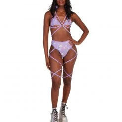 Rolita Couture Clothing Lunita X IHR Ultra Violet Butterfly Kisses Wrap Top