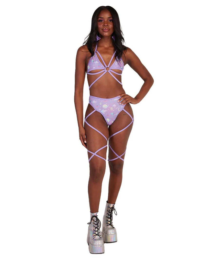 Rolita Couture Clothing Lunita X IHR Ultra Violet Butterfly Kisses Wrap Top