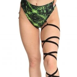 Lyte Couture Cyber Grid Chain High-Waist Bottoms